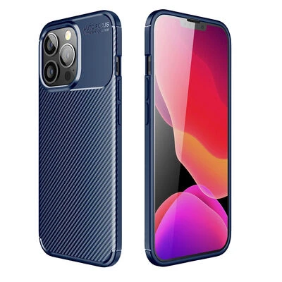 Moby Shop iPhone 13 Pro Max Kılıf Karekarbon Desenli Şık ve Dayanıklı Torvex Premium Silikon Kapak ürün görseli 1