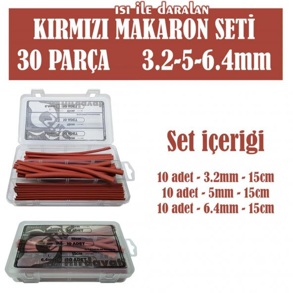 Kırmızı Makaron Seti ürün görseli 1