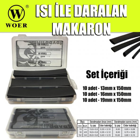 Makaron 13-16-19 Set ürün görseli 1