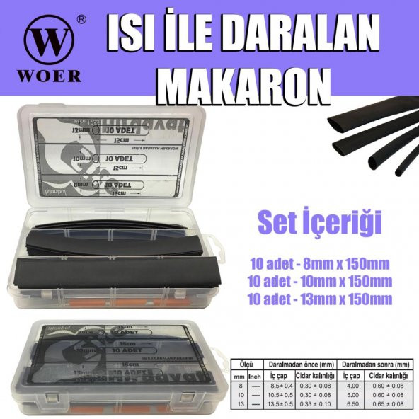 Makaron 8-10-13 Set ürün görseli 1