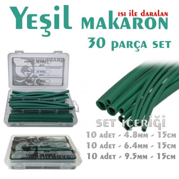 Yeşil Makaron Seti ürün görseli 1