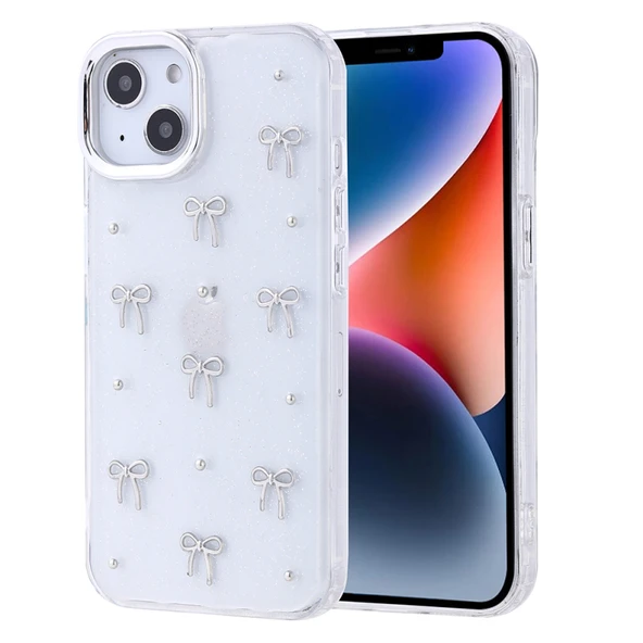 Royal Cover iPhone 13 Kılıf Şeffaf Yapılı Sert Mini 3D Figürlü Şık Silikon Kapak RCV/Kutup ürün görseli 1