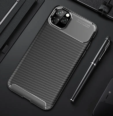 Moby Shop iPhone 11 Pro Kılıf Karekarbon Desenli Şık ve Dayanıklı Torvex Premium Silikon Kapak ürün görseli 1