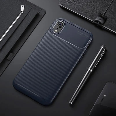 Moby Shop iPhone XR Kılıf Karekarbon Desenli Şık ve Dayanıklı Torvex Premium Silikon Kapak ürün görseli 1