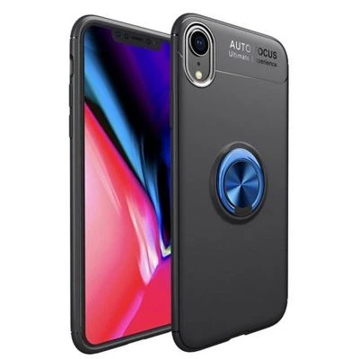 Moby Shop iPhone XR Ultra Koruma Sağlayan Stand Özellikli RingGuard Yüzüklü Silikon Kılıf ürün görseli 1