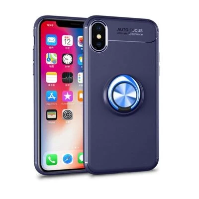 Moby Shop iPhone XS Max Ultra Koruma Sağlayan Stand Özellikli RingGuard Yüzüklü Silikon Kılıf ürün görseli 1