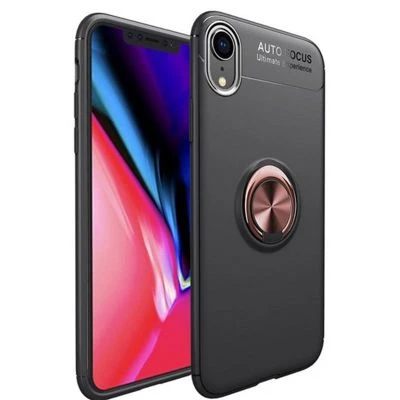 Moby Shop iPhone XR Ultra Koruma Sağlayan Stand Özellikli RingGuard Yüzüklü Silikon Kılıf ürün görseli 1