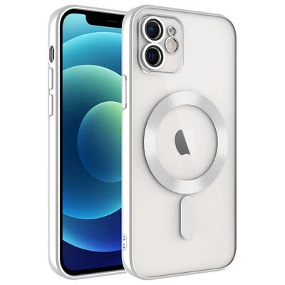 Moby Shop iPhone 11 Kılıf Kenarları Renkli ve Magsafe Halkalı Şık Auraq Premium Silikon Şeffaf ürün görseli 1