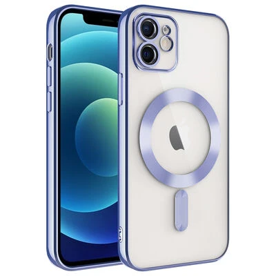 Moby Shop iPhone 11 Kılıf Kenarları Renkli ve Magsafe Halkalı Şık Auraq Premium Silikon Şeffaf ürün görseli 1