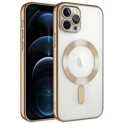 Moby Shop iPhone 11 Pro Kılıf Kenarları Renkli ve Magsafe Halkalı Şık Auraq Premium Silikon Şeffaf ürün görseli 1