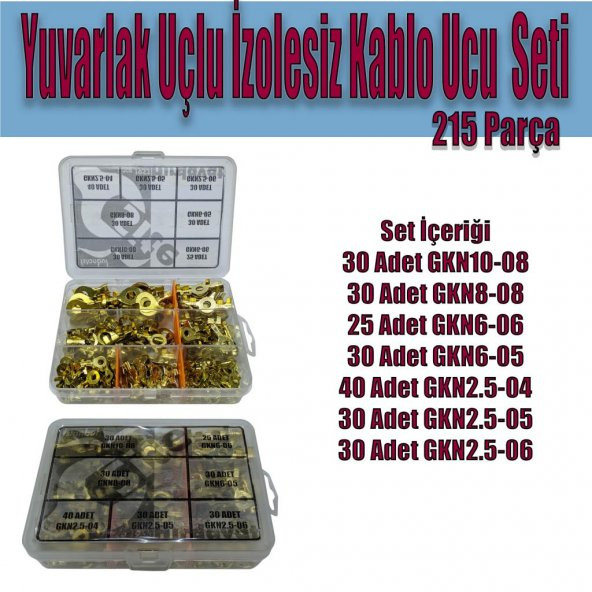 215 Parça İzolesiz Kablo Ucu Seti ürün görseli 1