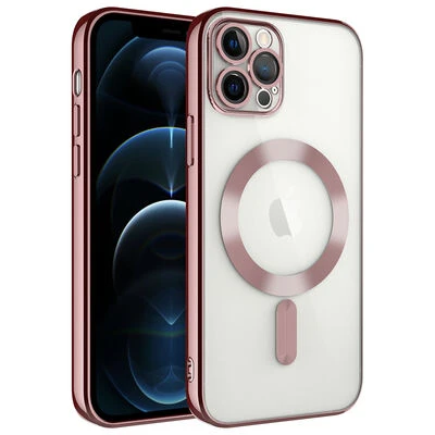 Royal Cover iPhone 12 Pro Max Kılıf Kenarları Renkli ve Magsafe Destekli Şık Premium Silikon Kapak RCV/Demre ürün görseli 1