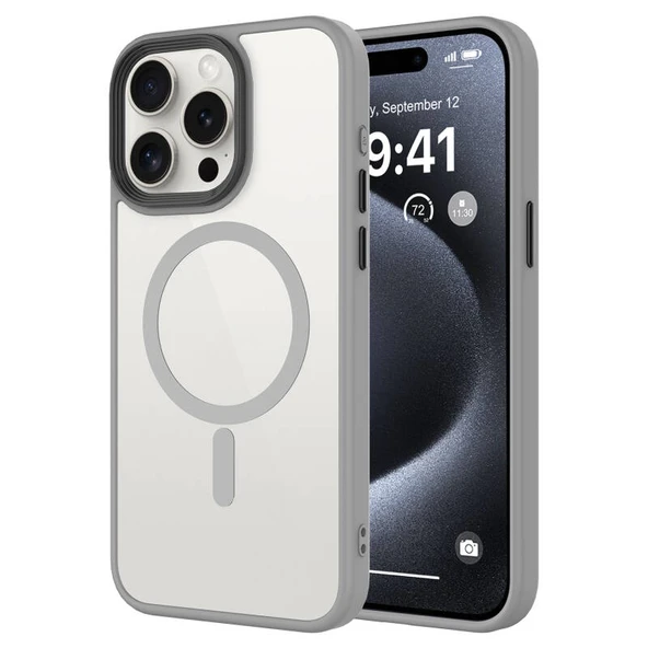 Moby Shop iPhone 15 Pro Max Kılıf Şık Tasarımlı Wireless Şarj Özellikli Treno Magsafe Kapak ürün görseli 1