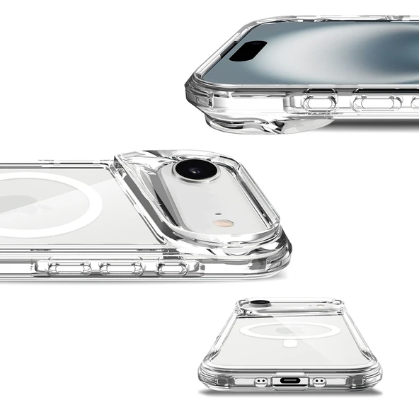 Moby Shop iPhone 15 Pro Max Magsafe Destekli Sert Şeffaf Privio Premium Silikon Kapak ürün görseli 1