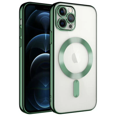 Moby Shop iPhone 13 Pro Max Kılıf Kenarları Renkli ve Magsafe Halkalı Şık Auraq Premium Silikon Şeffaf ürün görseli 1