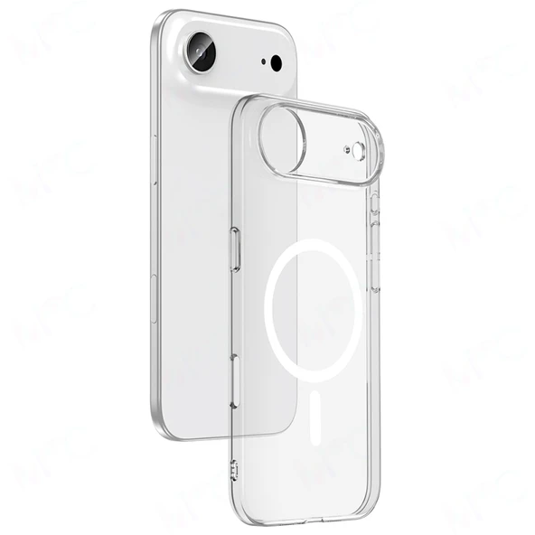 Moby Shop Apple iPhone 17 Air Kılıf İle Uyumlu MagSafe Özellikli Şeffaf Porten Kapak ürün görseli 1