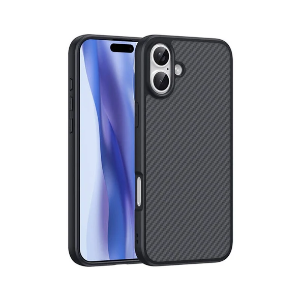 Moby Shop iPhone 16 Plus Kılıf Magsafe Özellikli Karbon Fiber Tasarımlı MagTek Kapak ürün görseli 1