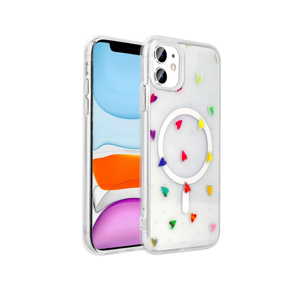 Moby Shop iPhone 11 Kılıf M-Safe Şarj Özellikli Şeffaf Zarafet Sert Kapak ürün görseli 1