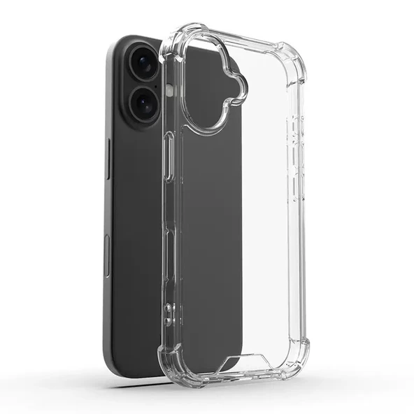 Moby Shop iPhone 16 Kılıf Şeffaf Köşe Korumalı Jellix Premium Şık Silikon Kılıf ürün görseli 1