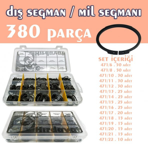 380 Parça Dış Segman Seti ürün görseli 1