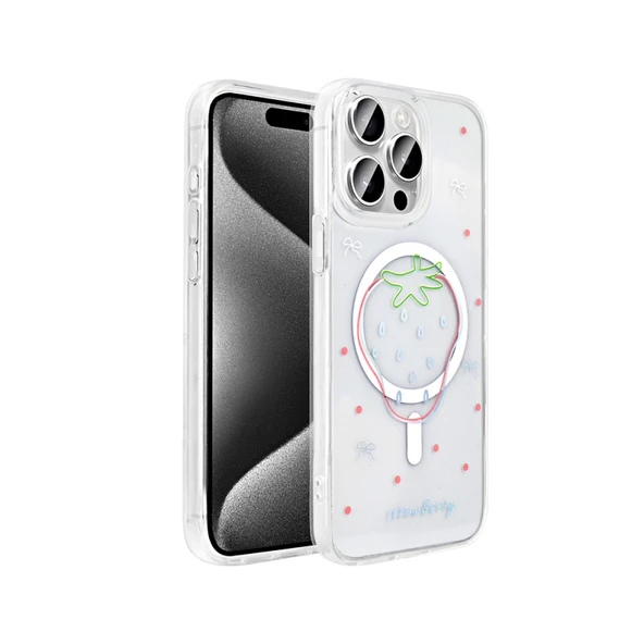 Moby Shop iPhone 15 Pro Kılıf MagSafe Şarj Özellikli Şeffaf Zarafet Sert Kapak ürün görseli 1