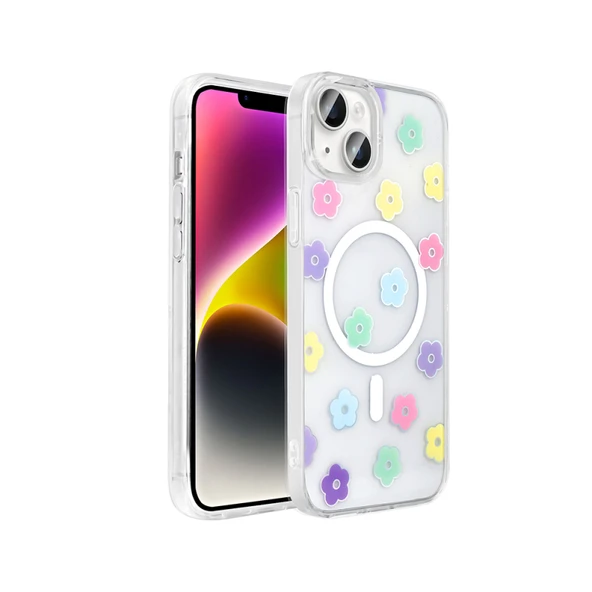 Moby Shop iPhone 15 Kılıf MagSafe Şarj Özellikli Şeffaf Zarafet Sert Kapak ürün görseli 1