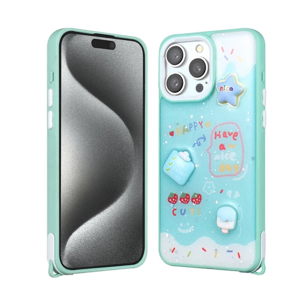 Moby Shop iPhone 15 Pro Max Kılıf Lunessa Premium Figürlü Sert Silikon Kapak ürün görseli 1