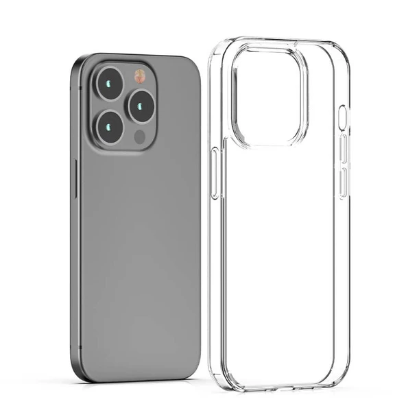 Moby Shop iPhone 15 Pro Kılıf Tam Koruma Sağlayan Ultra Sağlam Glazarm Premium Şeffaf Sert Silikon Kapak ürün görseli 1
