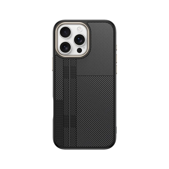 Moby Shop İphone 16 Pro Kılıf Sportif Karbon Tasarımlı ve Magsafe Özellikli Fortex Premium Sert Silikon Kapak ürün görseli 1