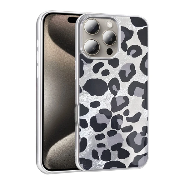 Moby Shop iPhone 16 Pro Max Kılıf Desen Detaylı Şık Leolüx Silicone Case Cover ürün görseli 1