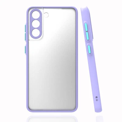 Moby Shop Samsung Galaxy S21 FE Kılıf Kenarları Renkli arkası Mat Rexa Premium Silikon Kapak ürün görseli 1
