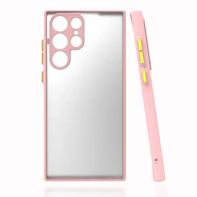 Moby Shop Samsung Galaxy S22 Ultra Kılıf Kenarları Renkli arkası Mat Rexa Premium Silikon Kapak ürün görseli 1