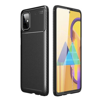 Moby Shop Samsung Galaxy M51 Kılıf Karekarbon Desenli Şık ve Dayanıklı Torvex Premium Silikon Kapak ürün görseli 1