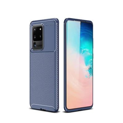 Moby Shop Samsung Galaxy S20 Ultra Kılıf Karekarbon Desenli Şık ve Dayanıklı Torvex Premium Silikon Kapak ürün görseli 1