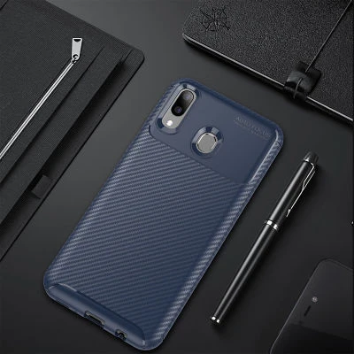 Moby Shop Samsung Galaxy M20 Kılıf Karekarbon Desenli Şık ve Dayanıklı Torvex Premium Silikon Kapak ürün görseli 1
