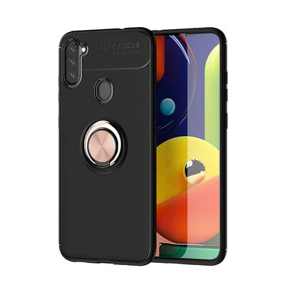 Moby Shop Samsung Galaxy A11 Ultra Koruma Sağlayan Stand Özellikli RingGuard Yüzüklü Silikon Kılıf ürün görseli 1