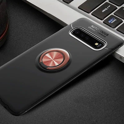 Moby Shop Samsung Galaxy S10 Plus Ultra Koruma Sağlayan Stand Özellikli RingGuard Yüzüklü Silikon Kılıf ürün görseli 1