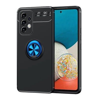 Moby Shop Samsung Galaxy A73 Ultra Koruma Sağlayan Stand Özellikli RingGuard Yüzüklü Silikon Kılıf ürün görseli 1