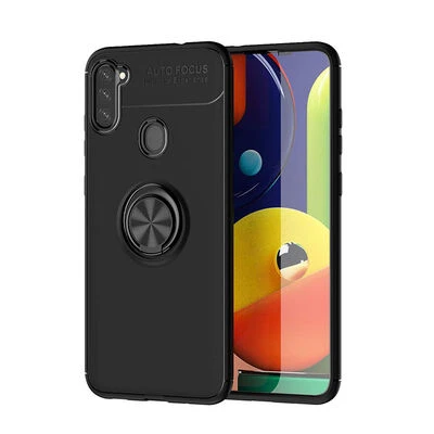 Moby Shop Samsung Galaxy M11 Ultra Koruma Sağlayan Stand Özellikli RingGuard Yüzüklü Silikon Kılıf ürün görseli 1
