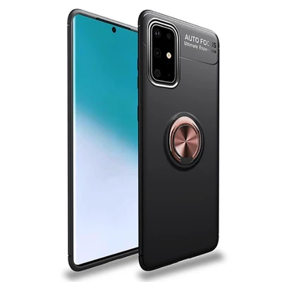 Moby Shop Samsung Galaxy A51 Ultra Koruma Sağlayan Stand Özellikli RingGuard Yüzüklü Silikon Kılıf ürün görseli 1