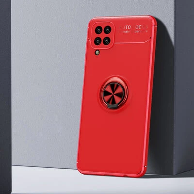 Moby Shop Samsung Galaxy M12 Ultra Koruma Sağlayan Stand Özellikli RingGuard Yüzüklü Silikon Kılıf ürün görseli 1