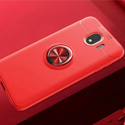 Moby Shop Samsung Galaxy J4 Ultra Koruma Sağlayan Stand Özellikli RingGuard Yüzüklü Silikon Kılıf ürün görseli 1