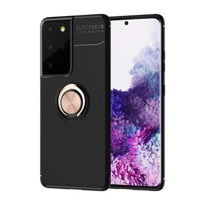 Moby Shop Samsung Galaxy S21 Ultra Ultra Koruma Sağlayan Stand Özellikli RingGuard Yüzüklü Silikon Kılıf ürün görseli 1