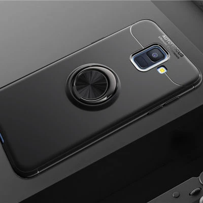 Moby Shop Samsung Galaxy A6 2018 Ultra Koruma Sağlayan Stand Özellikli RingGuard Yüzüklü Silikon Kılıf ürün görseli 1
