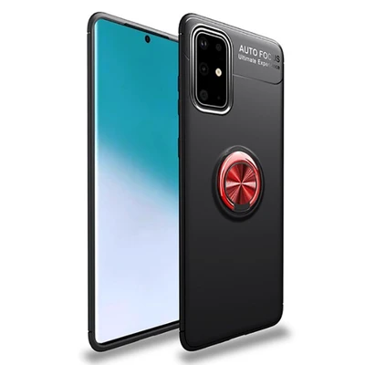 Moby Shop Samsung Galaxy A71 Ultra Koruma Sağlayan Stand Özellikli RingGuard Yüzüklü Silikon Kılıf ürün görseli 1
