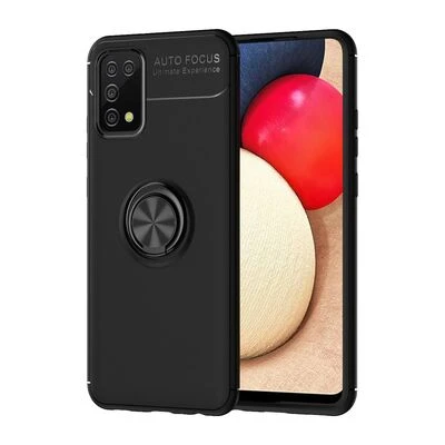 Moby Shop Samsung Galaxy A02S Ultra Koruma Sağlayan Stand Özellikli RingGuard Yüzüklü Silikon Kılıf ürün görseli 1