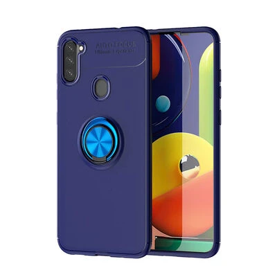 Moby Shop Samsung Galaxy M11 Ultra Koruma Sağlayan Stand Özellikli RingGuard Yüzüklü Silikon Kılıf ürün görseli 1