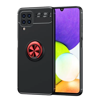 Moby Shop Samsung Galaxy M32 Ultra Koruma Sağlayan Stand Özellikli RingGuard Yüzüklü Silikon Kılıf ürün görseli 1