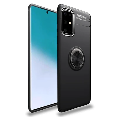 Moby Shop Samsung Galaxy A71 Ultra Koruma Sağlayan Stand Özellikli RingGuard Yüzüklü Silikon Kılıf ürün görseli 1