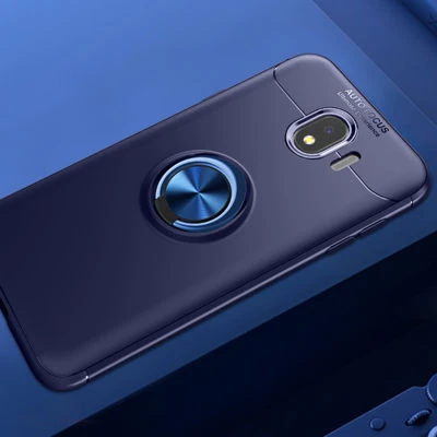 Moby Shop Samsung Galaxy J4 Ultra Koruma Sağlayan Stand Özellikli RingGuard Yüzüklü Silikon Kılıf ürün görseli 1
